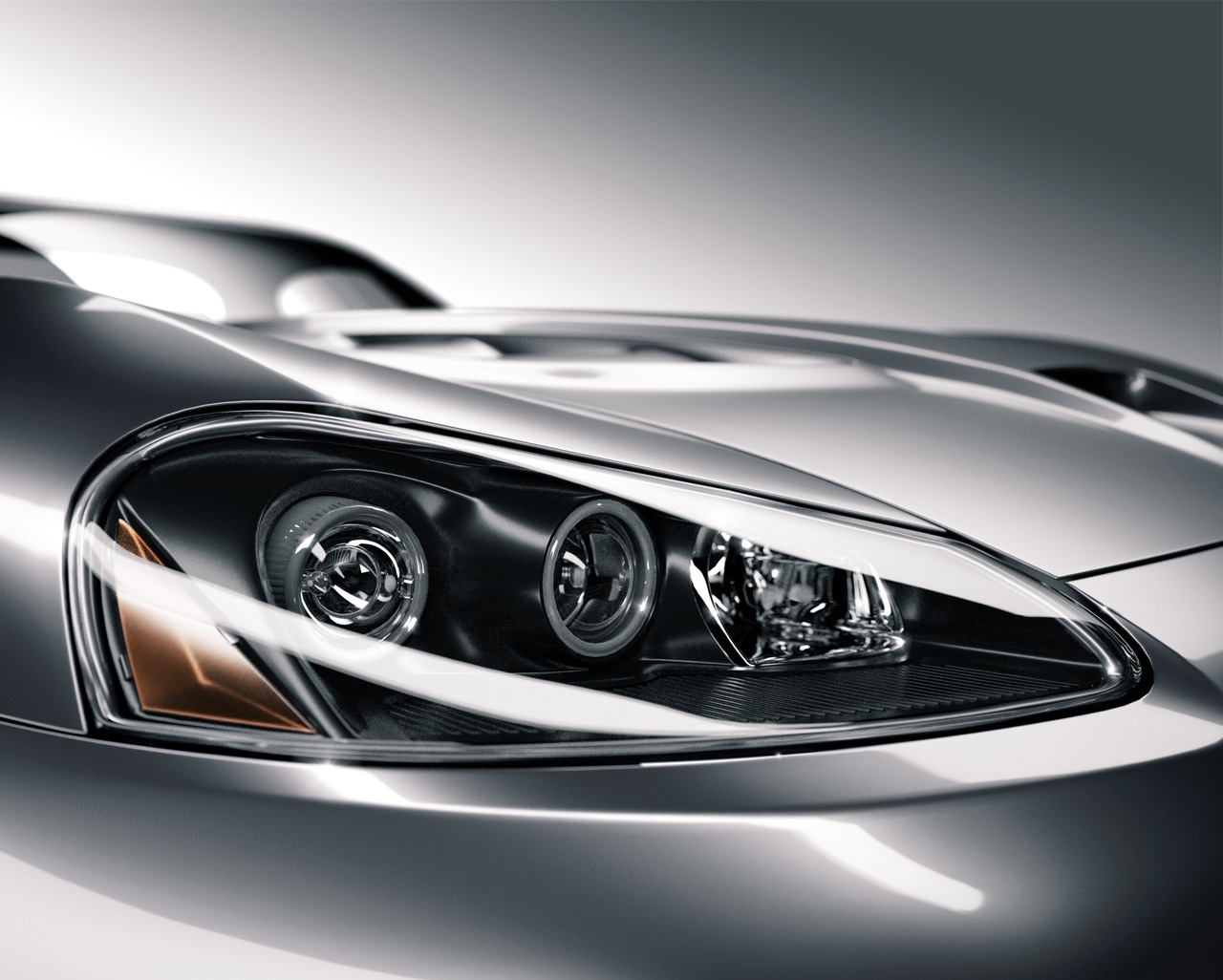 Viper headlight closeup